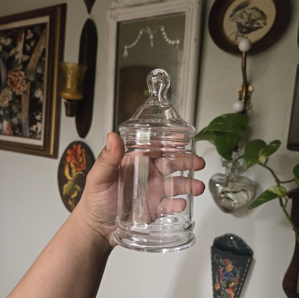 Clear Glass Apothecary Jar